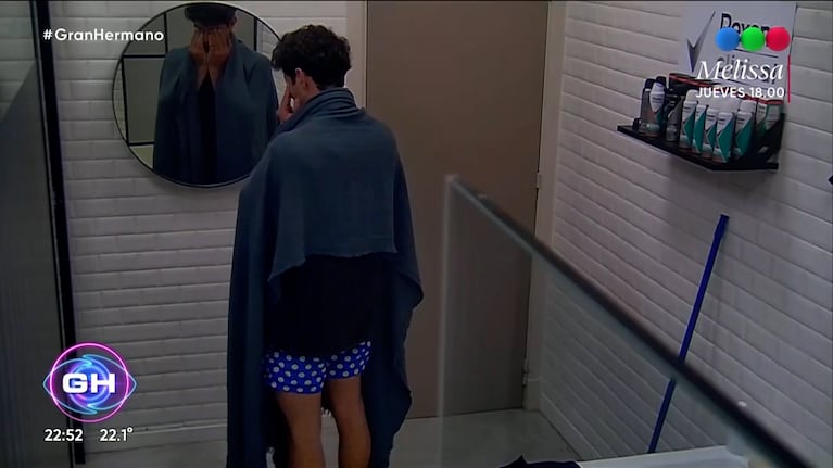 Nicolás de Gran Hermano 2023 se encerró en el baño: tuvo una crisis de llanto y Rosina Beltrán lo contuvo