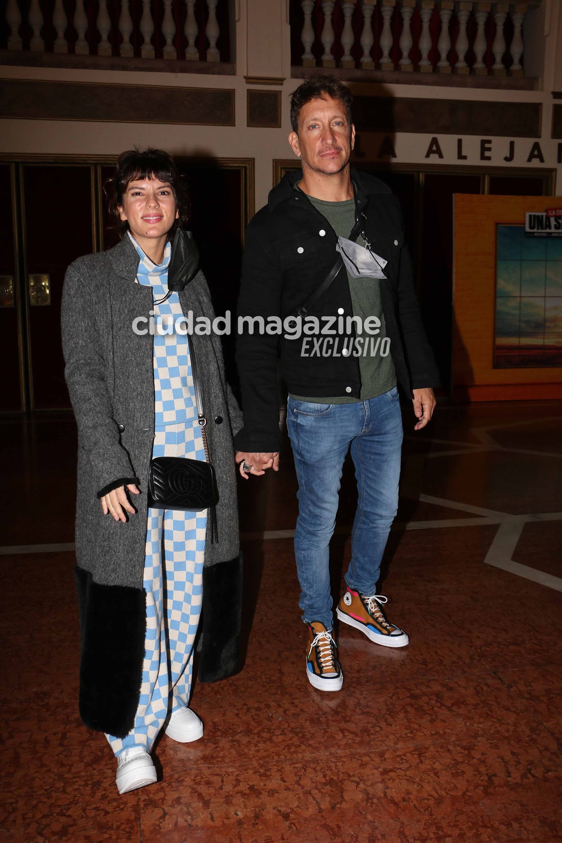 Nicolás Vázquez y Gimena Accardi regresaron al teatro con Una semana nada más tras la tragedia (Fotos: Movilpress).