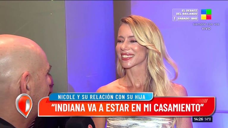 Nicole Neumann en una entrevista para Intrusos.