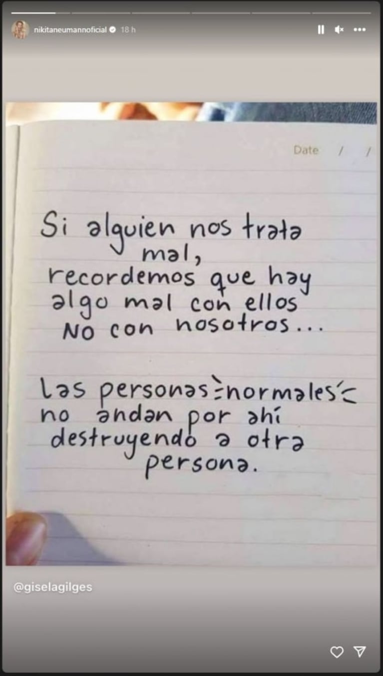 Nicole Neumann usó una frase de yoga para explicar su silencio en medio del escándalo familiar