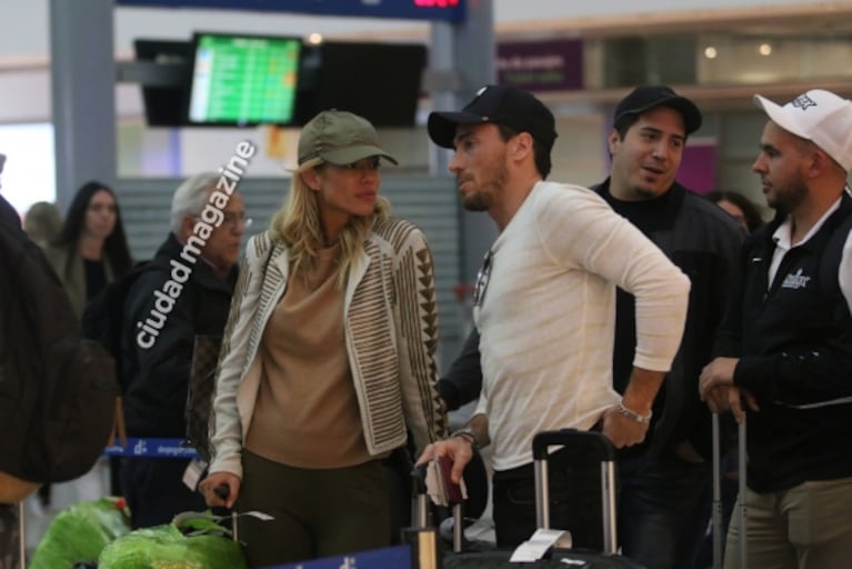 Nicole Neumann y su primer viaje con Matías Tasín, su nuevo novio, a Miami: las fotos de la pareja en Ezeiza