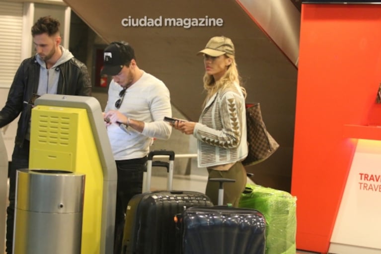 Nicole Neumann y su primer viaje con Matías Tasín, su nuevo novio, a Miami: las fotos de la pareja en Ezeiza