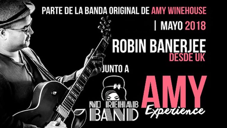 No rehab Band junto al guitarrista de Amy Winehouse en Buenos Aires