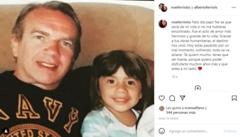 Noelia, la hija mayor de Beatriz Salomón, a Alberto Ferriols: "No sé que sería de mi vida si no me hubieras encontrado"