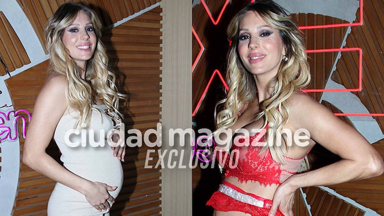 Noelia Marzol en dos de sus mejores facetas, la de madre full time y la profesional (Fotos: Movilpress). 