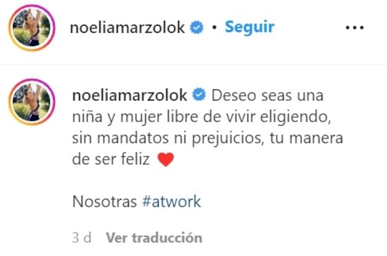 Noelia Marzol mostró su pancita de embarazada y le dedicó un profundo mensaje a su beba en camino