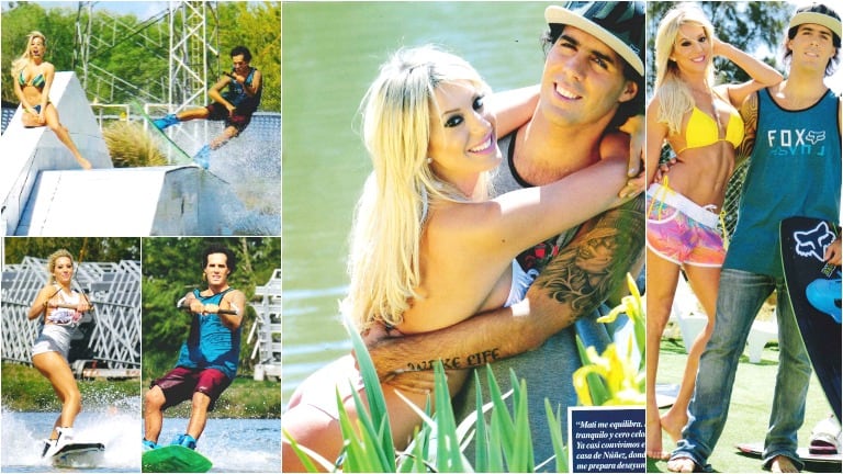 Noelia Marzol y su novio Matías, una pareja extrema (Fotos: revista Caras)