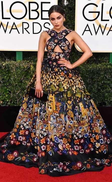 Olivia Culpo y su bello vestido en los Golden Globes 2017.  (Foto: Gentileza E! Entertainment Television)