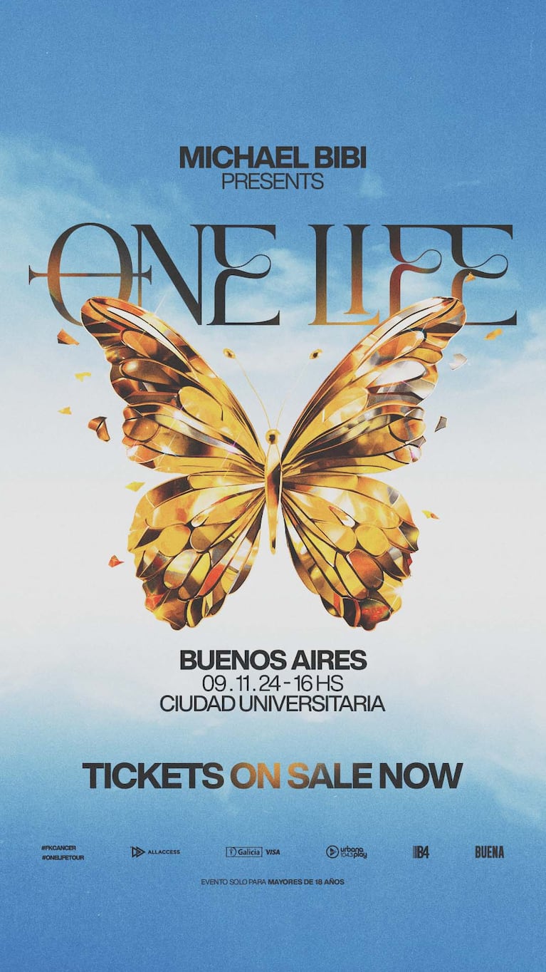 ‘One Life’, el tour de Michael Bibi, es una celebración a la vida luego de superar los largos meses de tratamiento por el linfoma que lo mantuvo alejado de los escenarios.