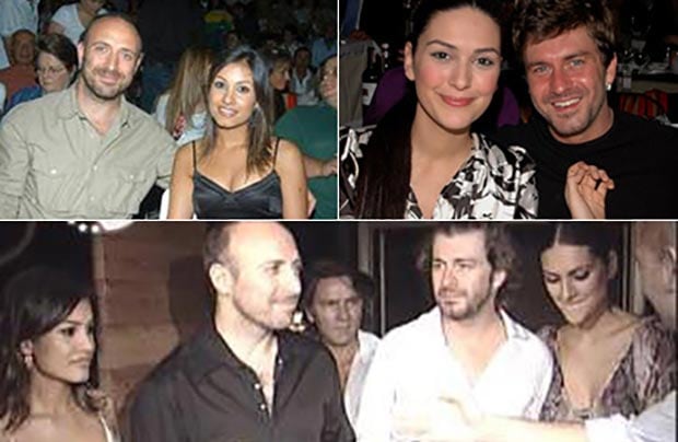 Onur y Sherezade con sus ex. (Fotos: Web)