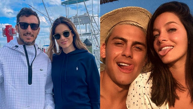 Oriana Sabatini y Paulo Dybala jugaron al tenis con Pico Mónaco y Diana Arnopulos en Miami.