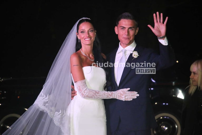 Oriana Sabatini y Paulo Dybala se casaron tras seis años de novios. (Foto: Movilpress)