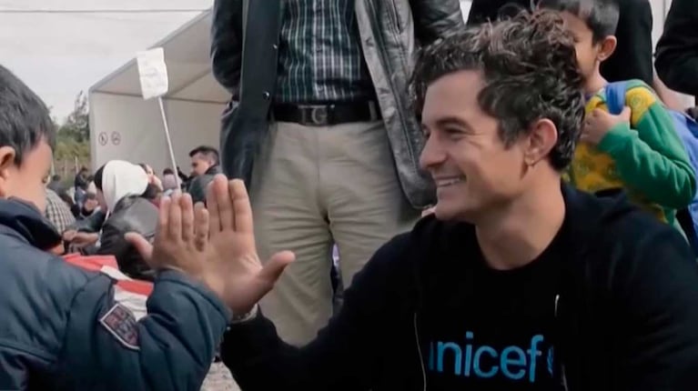 Orlando Bloom mostró su activismo por UNICEF en zonas de guerra (Foto: eltrece)