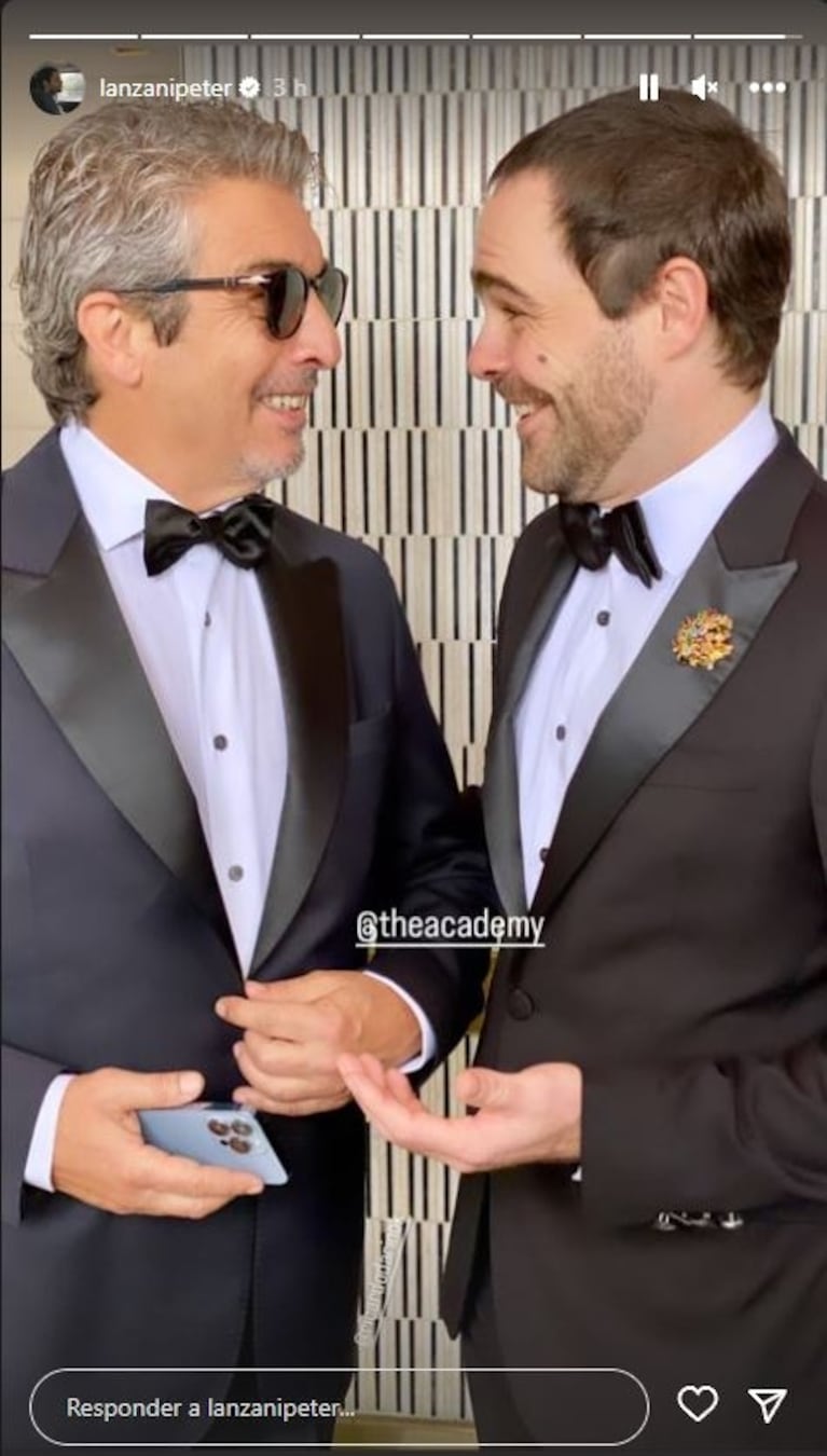 Oscar 2023: los looks que Ricardo Darín, Peter Lanzani y Santiago Mitre eligieron por cábala