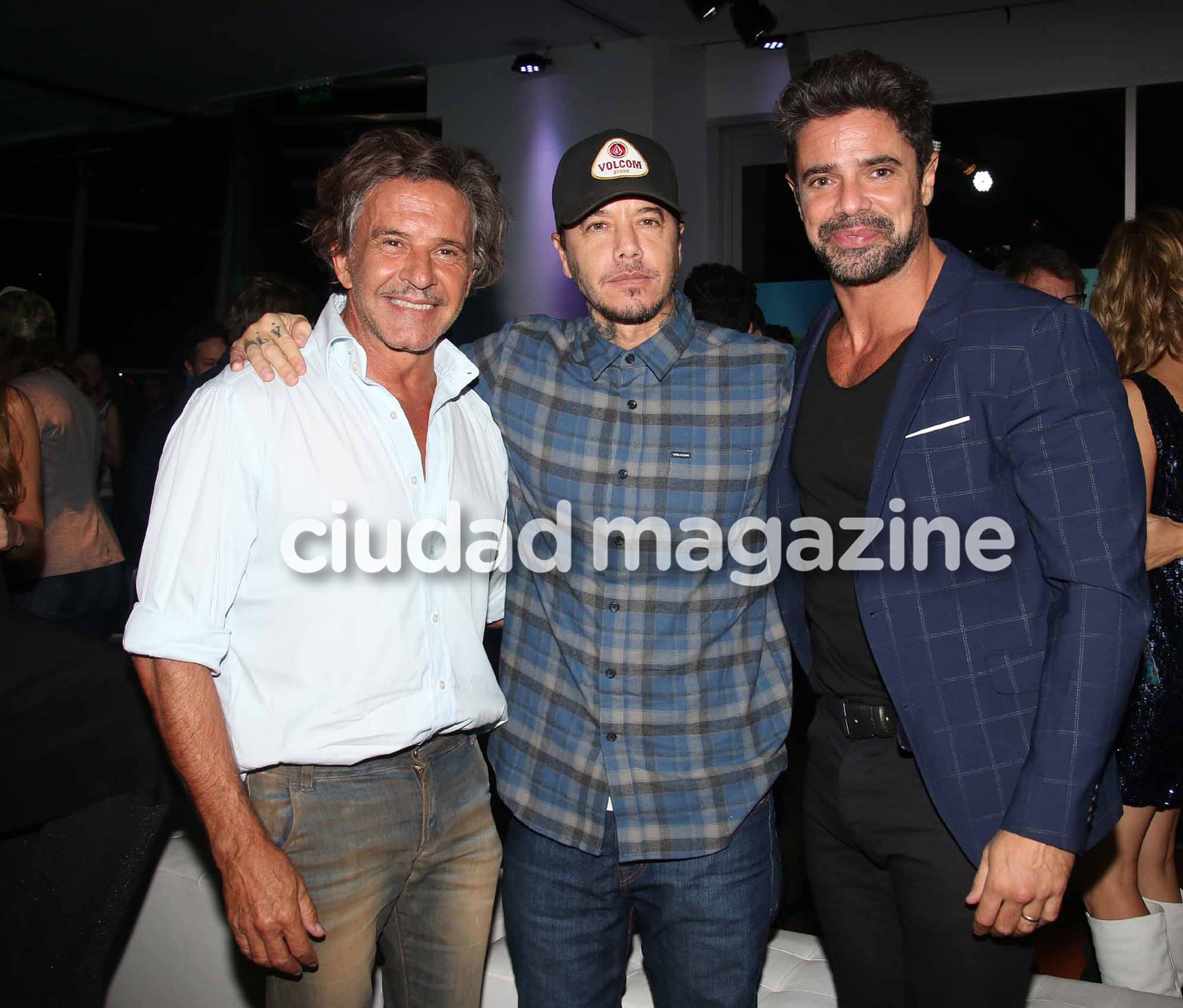 Osvaldo Laport, Sebastián Ortega y Luciano Castro, en la presentación de 100 días para enamorarse. (Foto: Movilpress)