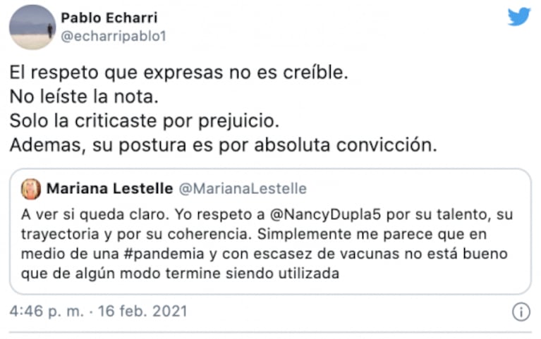 Pablo Echarri defendió a Nancy Dupláa, tras su fuerte cruce con Mariana Lestelle: "La criticaste por prejuicio"