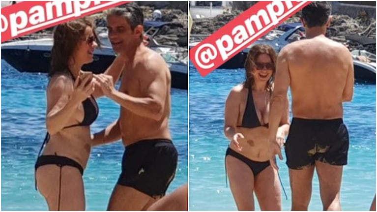 Pablo Echarri y Nancy Dupláa, mimosos y disfrutando de sus días en las playas de Mallorca