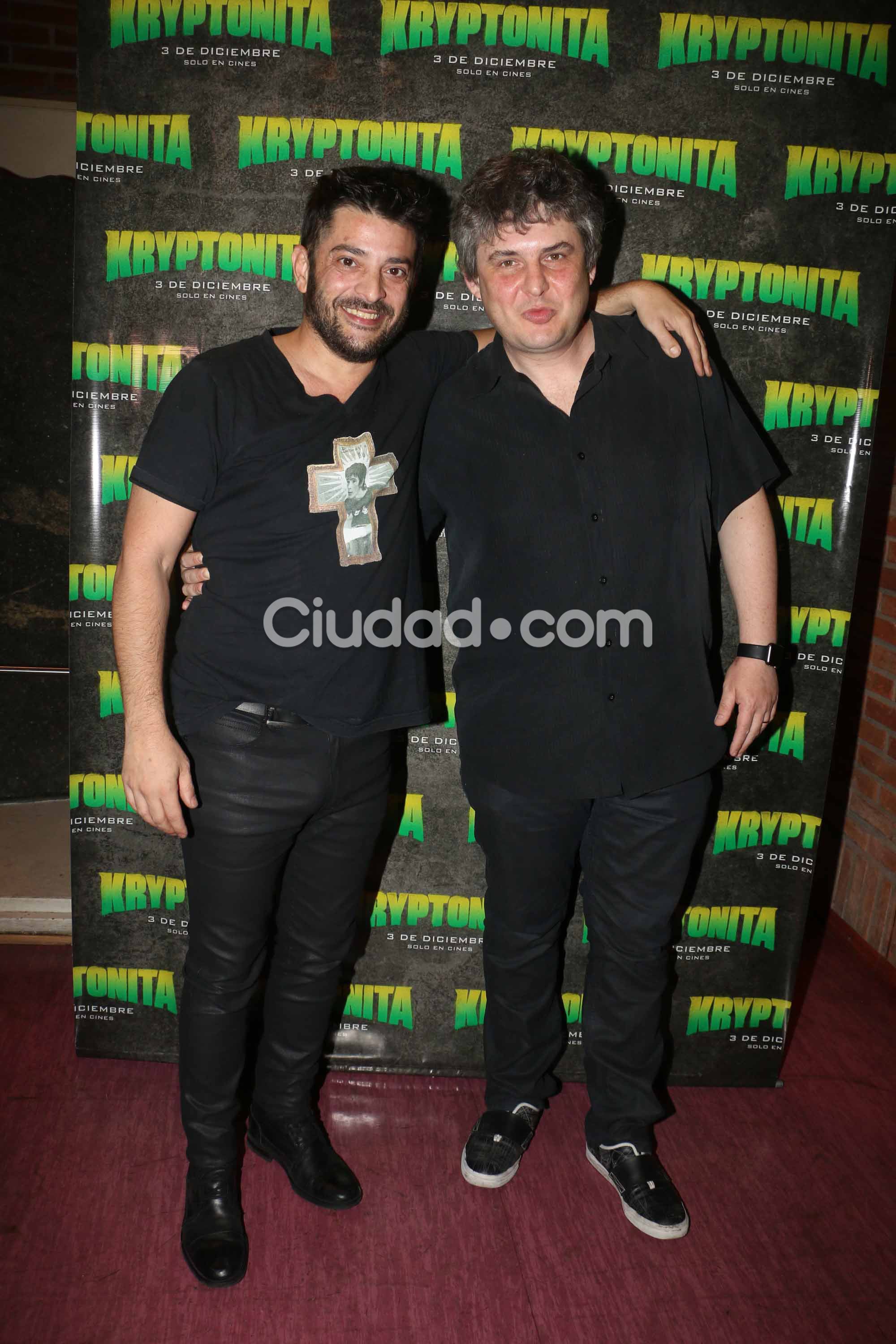 Pablo Rago y Gabriel Schultz en el estreno de Kryptonita. Foto: Movilpress-Ciudad.com.