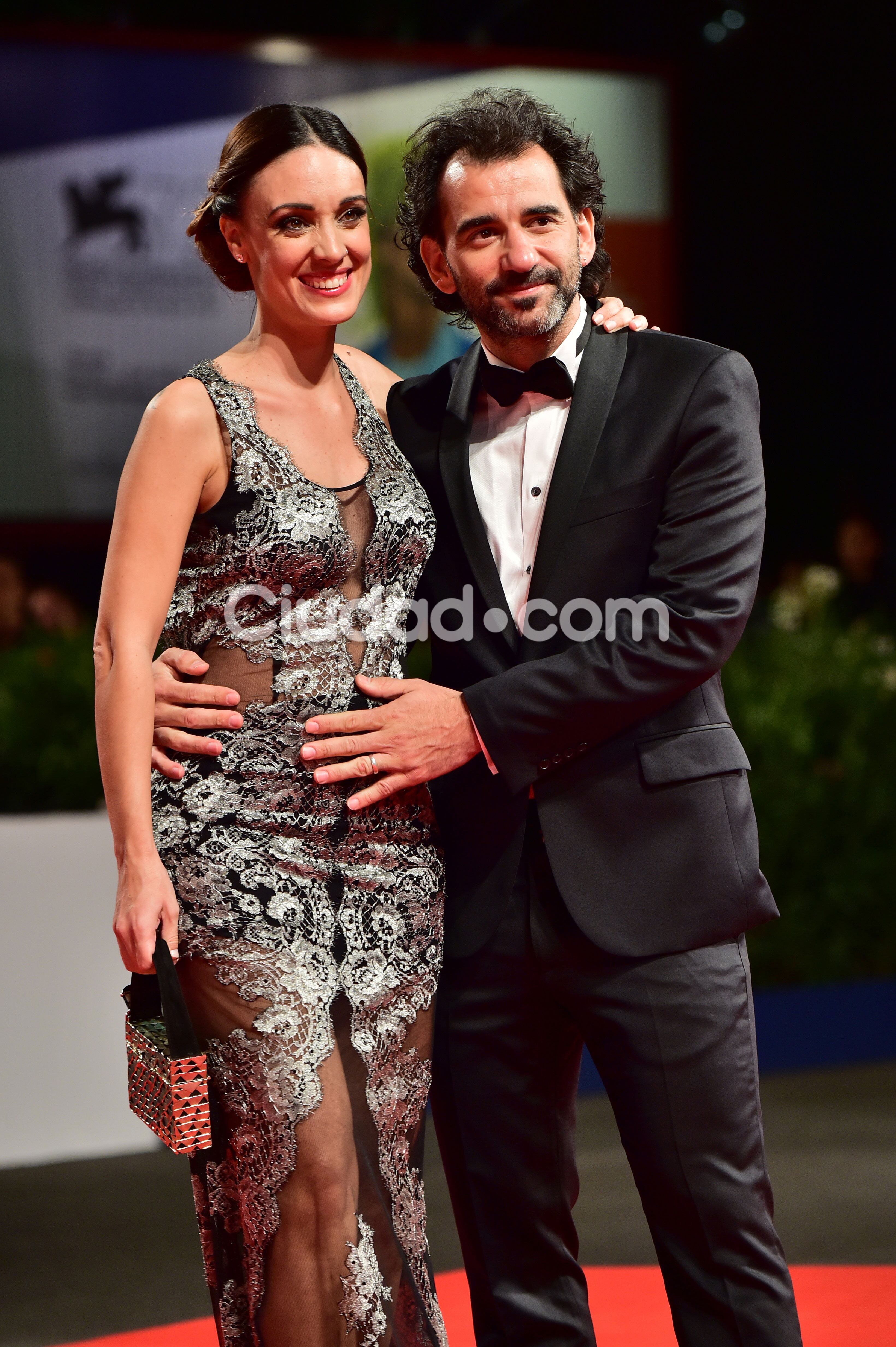 Pablo Trapero y Martina Gusmán, en el Festival de Venecia. (Foto: AFP)