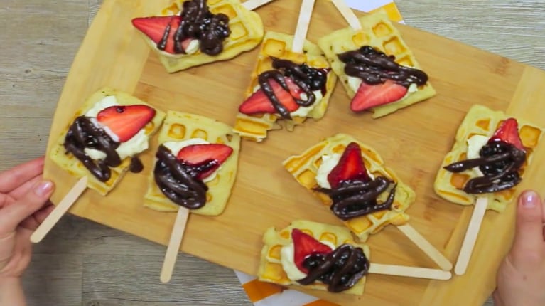 Paletas de waffles: si sos fanático de lo dulce, esta receta es para vos 