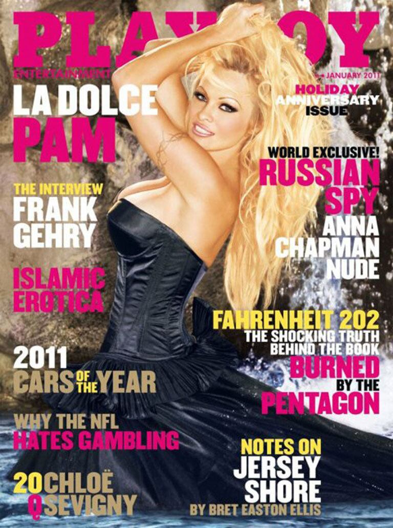 Pamela Anderson en la portada de la revista Playboy de  enero de 2011. (Foto: Web)