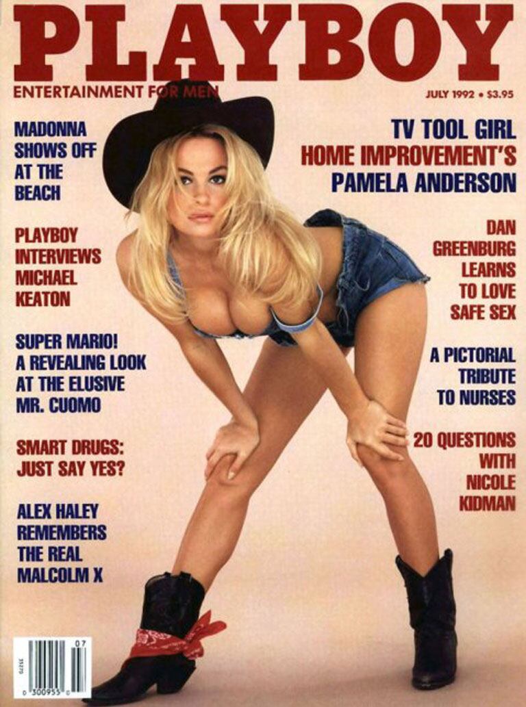 Pamela Anderson en la portada de la revista Playboy de julio de 1992. (Foto: Web)