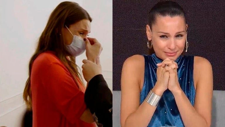 Pampita, angustiada en su reality show. 