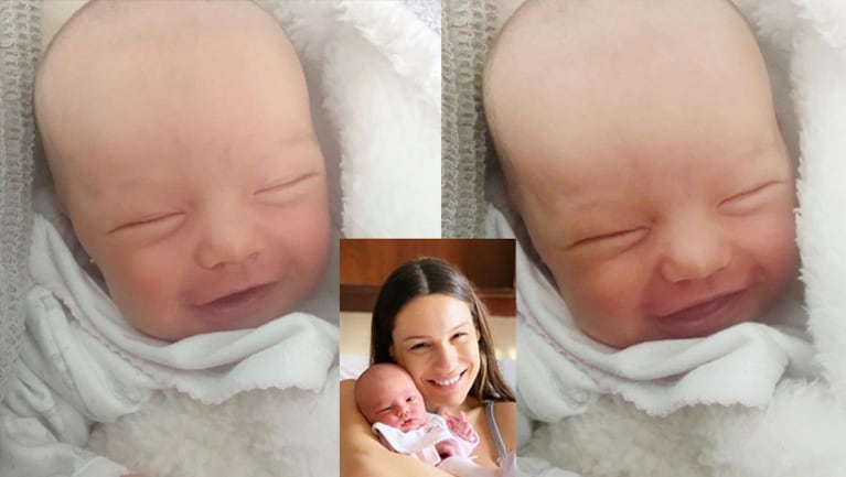 Pampita compartió las fotos más dulces de Ana riendo a más no poder.