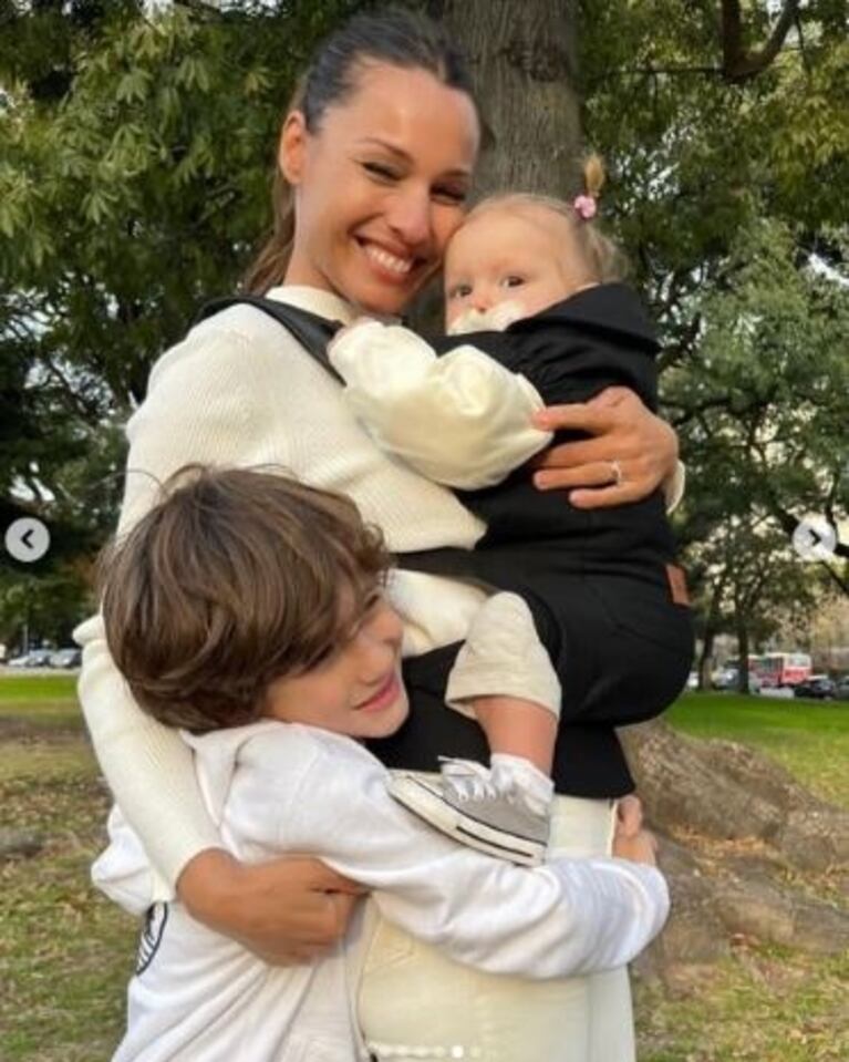 Pampita compartió las fotos más dulces junto a sus hijos menores, Ana y Benicio Vicuña