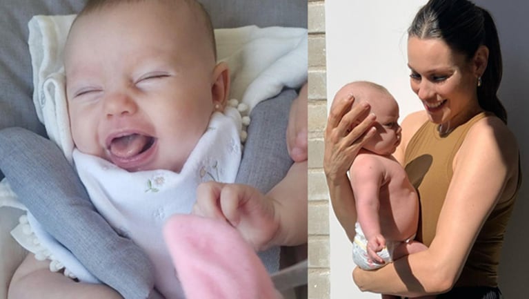 Pampita compartió las fotos más lindas de su beba Ana a pura risa.