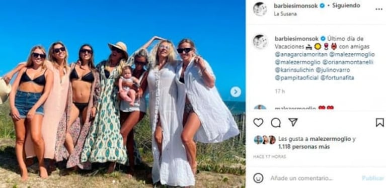 Pampita, compinche con la nueva suegra de Benjamín Vicuña: la tarde de playa y amigas con la mamá de Eli Sulichin 