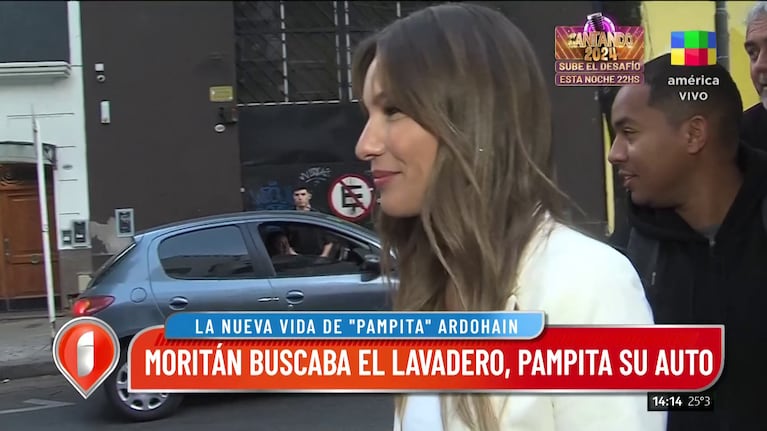 Pampita en una nota con Intrusos.