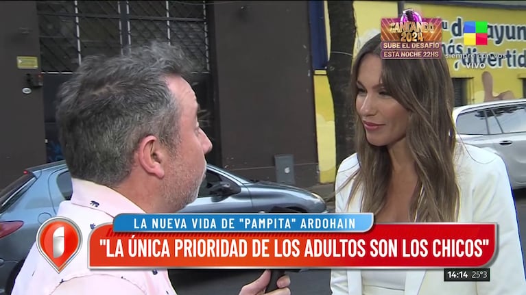 Pampita en una nota con Intrusos.