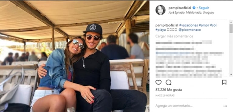 Pampita, feliz en Punta junto a sus hijos y Pico Mónaco tras su tenso encuentro con la China Suárez y Benjamín Vicuña