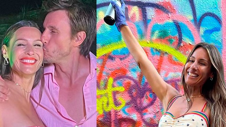 Pampita le hizo un graffiti a Roberto García Moritán