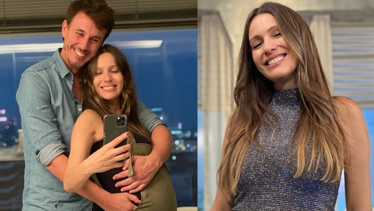 Pampita lució con Roberto su pancita de seis meses de embarazo.