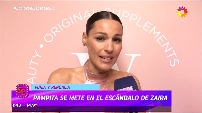 Pampita opinó a fondo de la escandalosa renuncia de Zaira Nara al streaming de Bailando 2023