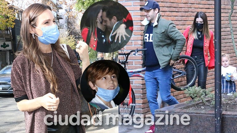 Pampita recibió a Benjamín y a la China en su hogar por el cumple de Beltrán (Fotos: Movilpress).