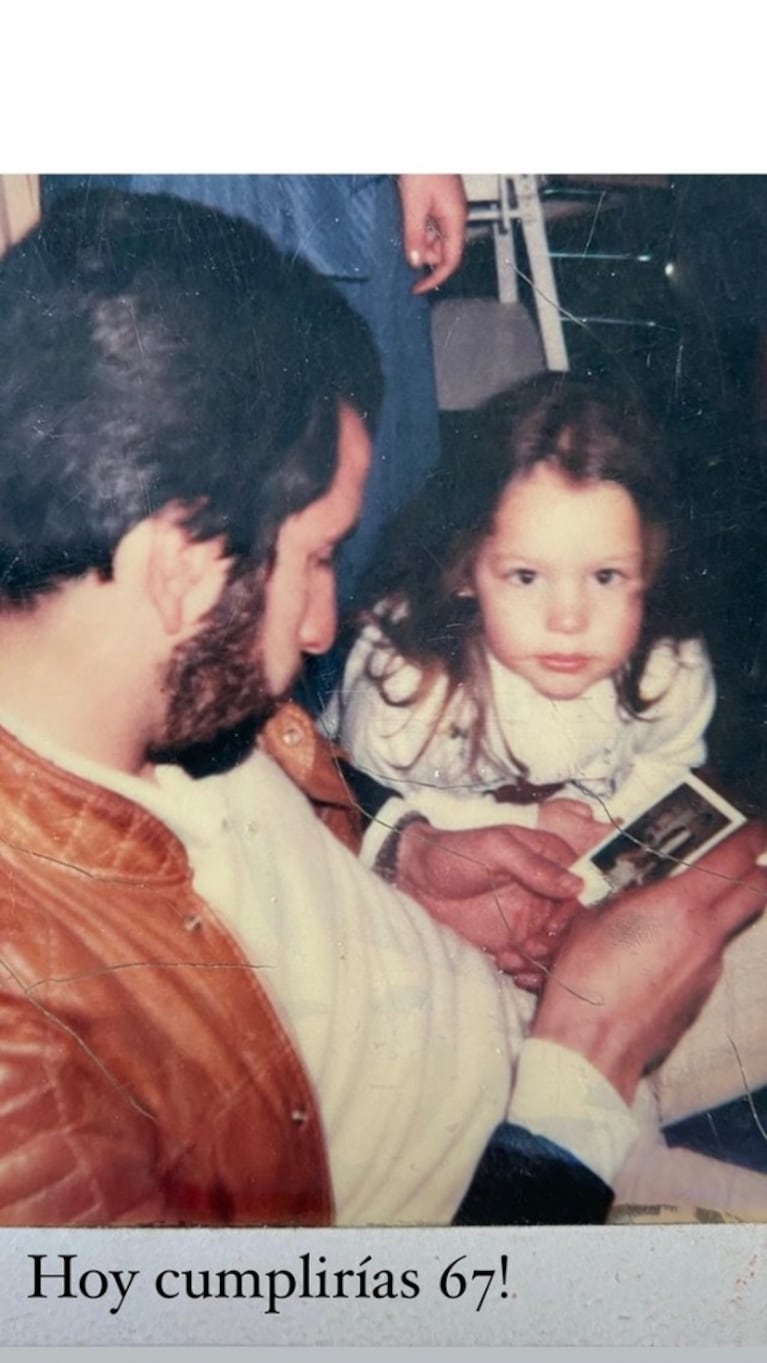 Pampita recordó a su papá con tiernas fotos de su infancia: "Hoy cumpliría 67 años; un beso al cielo"