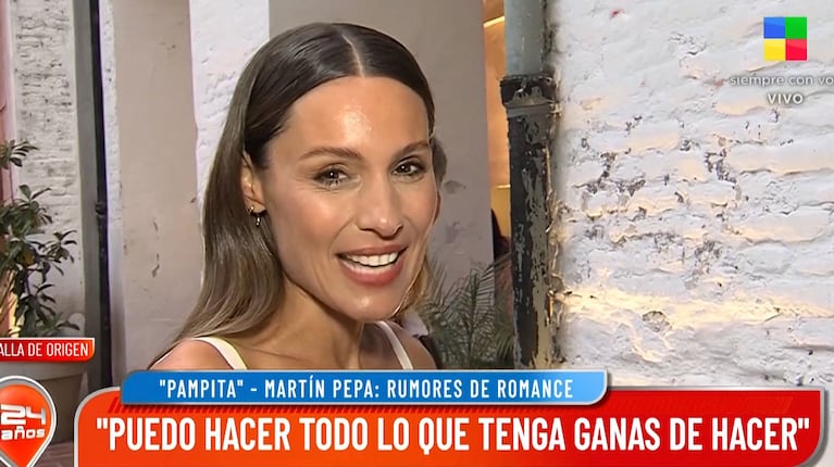 Pampita respondió si tiene ganas de enamorarse, a un mes de la separación de Roberto García Moritán