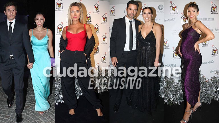 Pampita, Roberto García Moritán, Camila Homs, Cande Ruggeri, el Chino Leunis y su esposa en la gala de Famosos en la gala de la Casa Ronald McDonald (Fotos: Movilpress). 