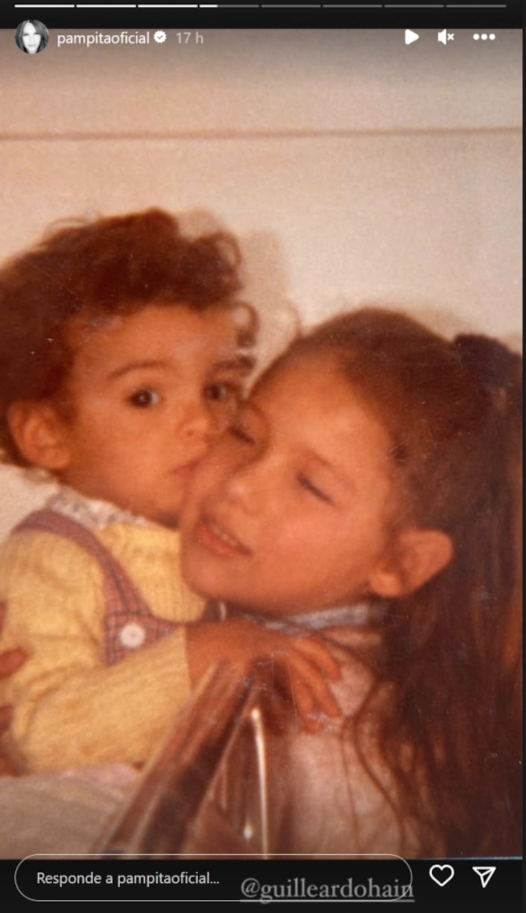 Pampita saludó a su hermano Guillermo por su cumpleaños con una inédita foto retro de cuando eran niños