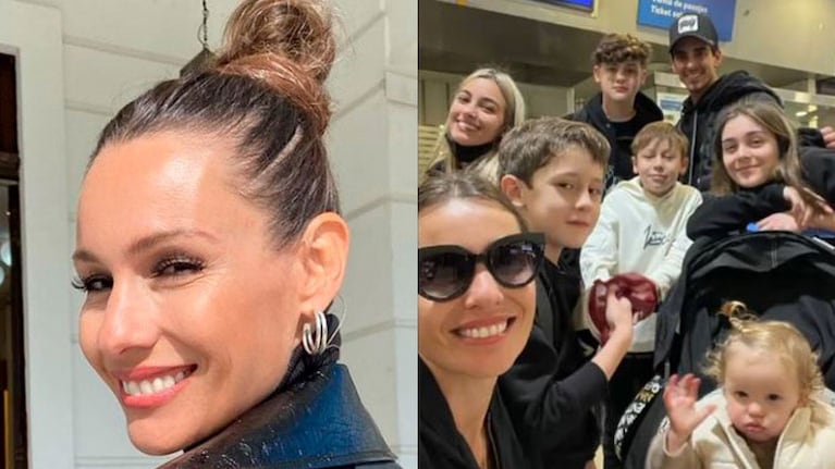 Pampita se fue de vacaciones con su familia a Europa.