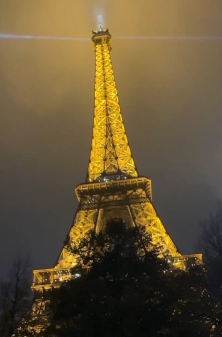 Pampita se mostró feliz desde París.