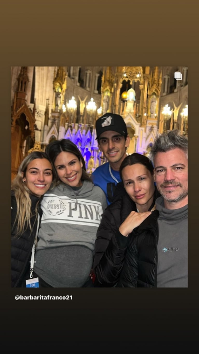 Pampita se quebró al llegar a Luján tras su peregrinación: el recuerdo de Blanca y el apoyo de sus hijos con Roberto