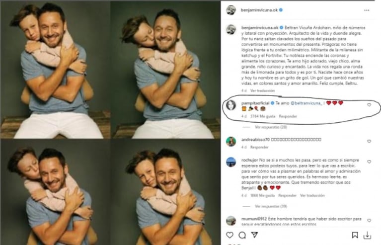 Pampita y Benjamín Vicuña celebraron juntos el cumpleaños de Beltrán