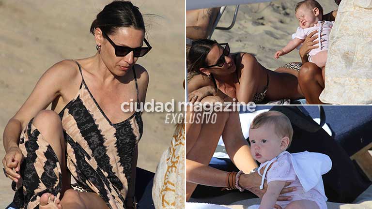 Pampita y los suyos disfrutaron de la playa (Fotos: GM Press)