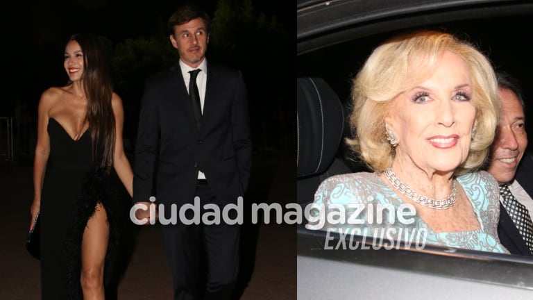 Pampita y Mirtha Legrand, súper glamorosas en la boda de Jorge Macri y María Belén Ludueña. Foto: Movilpress