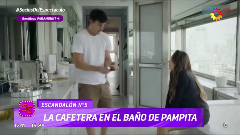 Pampita y Roberto García Moritan en su casa cuando estaban casados. 