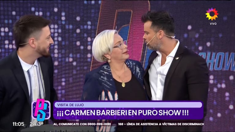 Pampito, Carmen Barbieri y Matías Vázquez.